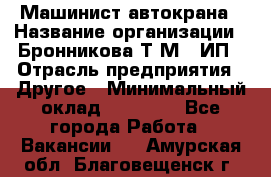 Машинист автокрана › Название организации ­ Бронникова Т.М., ИП › Отрасль предприятия ­ Другое › Минимальный оклад ­ 40 000 - Все города Работа » Вакансии   . Амурская обл.,Благовещенск г.